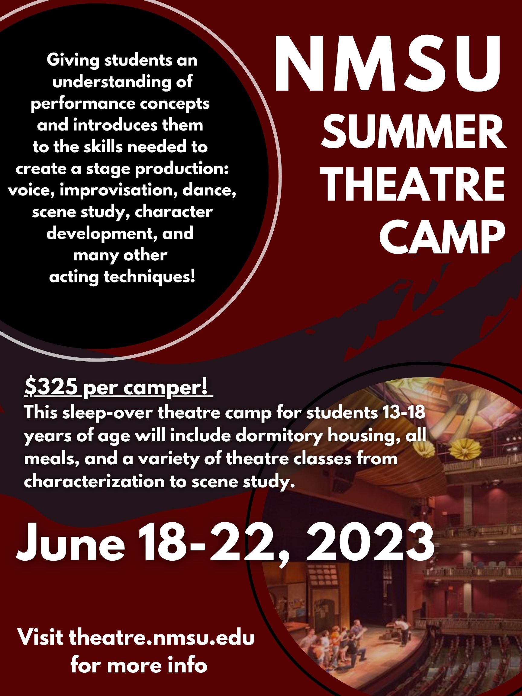 NMSU Summer Theatre Camp New Mexico State University BE BOLD. Shape